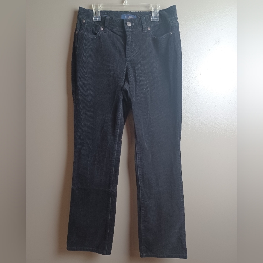 Talbots petites black corduroy pants curvy